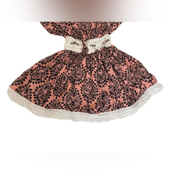 Free People Off The Shoulder Coral Boho Dress EUC Size Medium - Picture 7 of 9